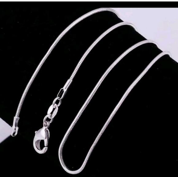 Jewelry - 925 STERLING LONG SKINNY SILVER ROUND SNAKE CHAIN NECKLACE FOR LAYERING 26"